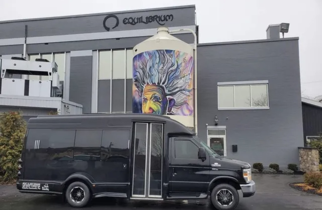 Black party bus limo for group nights out in Scranton PA